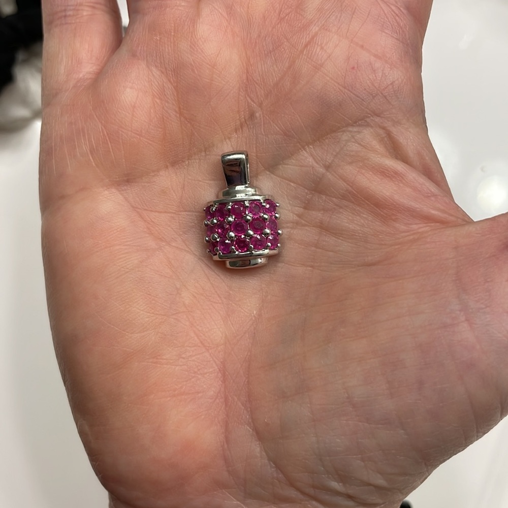 Silver Ruby Pendant - image 3